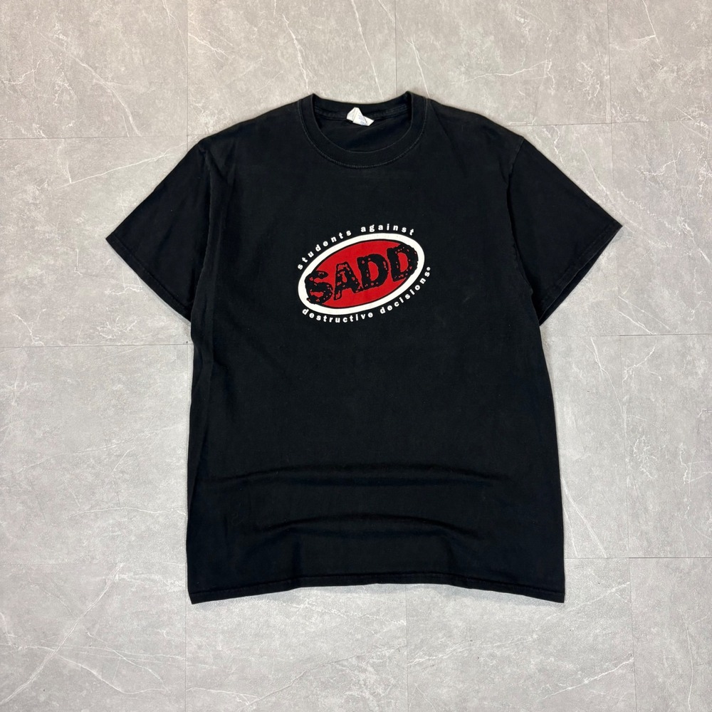 SADD Students Against Destructive Decisions Graphic T-Shirt Black Large